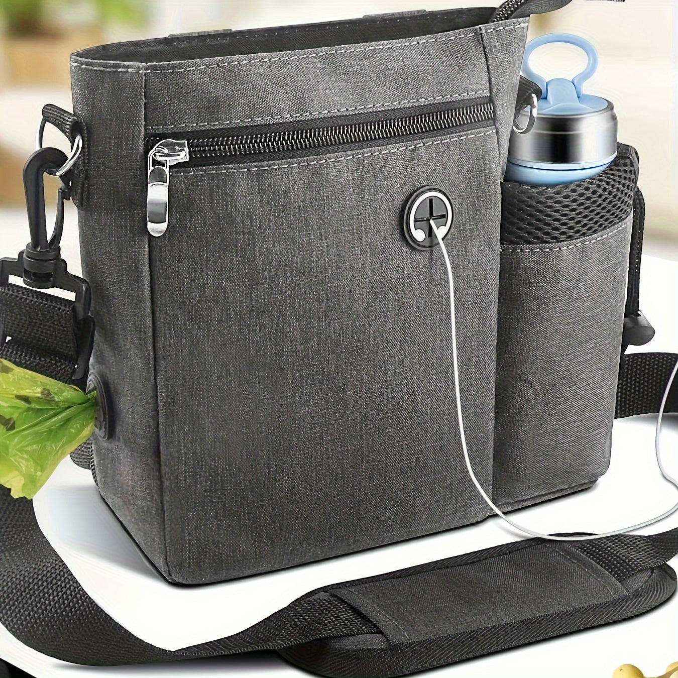 Dog Treat Pouch with Water Bottle Holder – Adjustable Bag for Training and Outdoor Activities