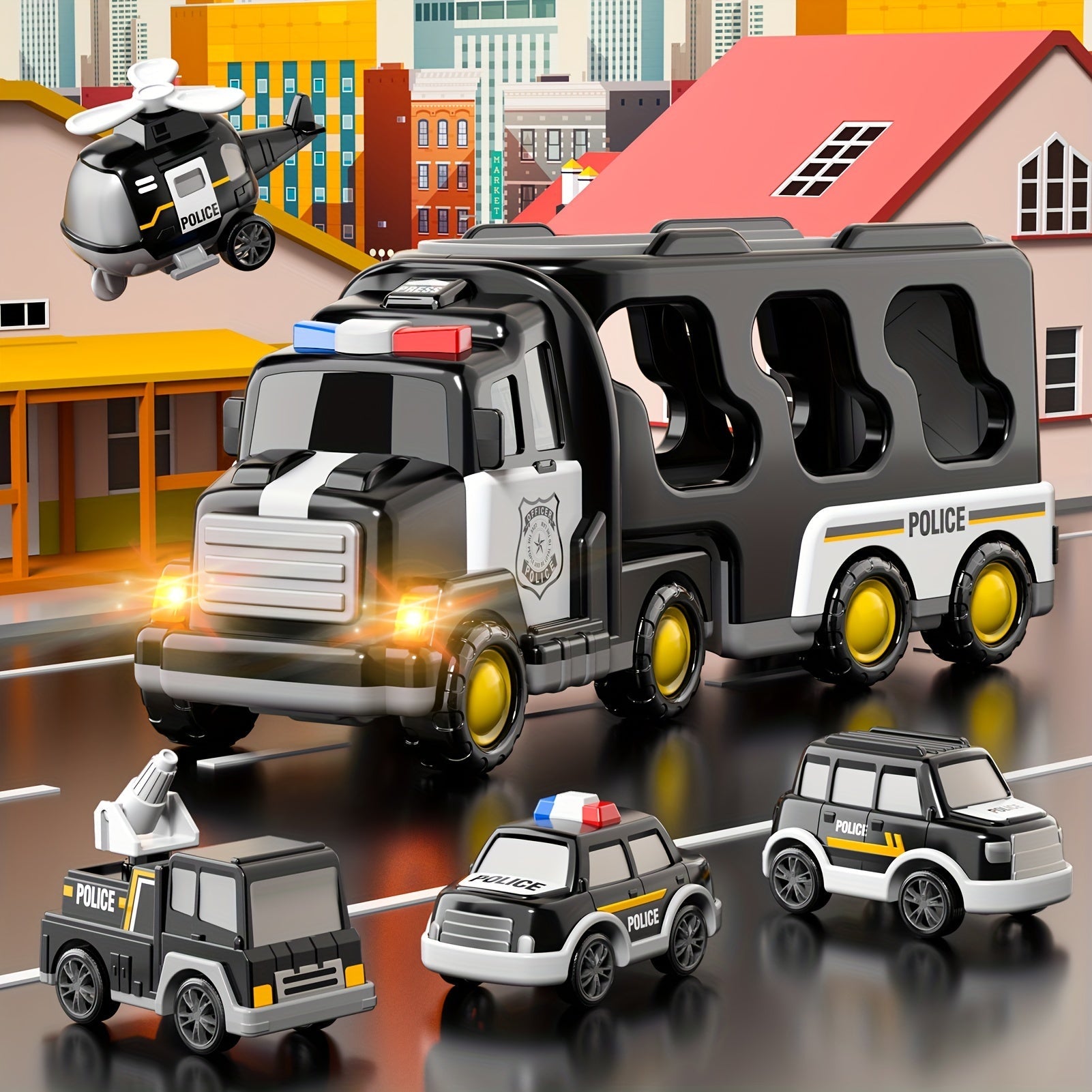 Police Playset with Lorry and Vehicles - For Excitement and Adventure