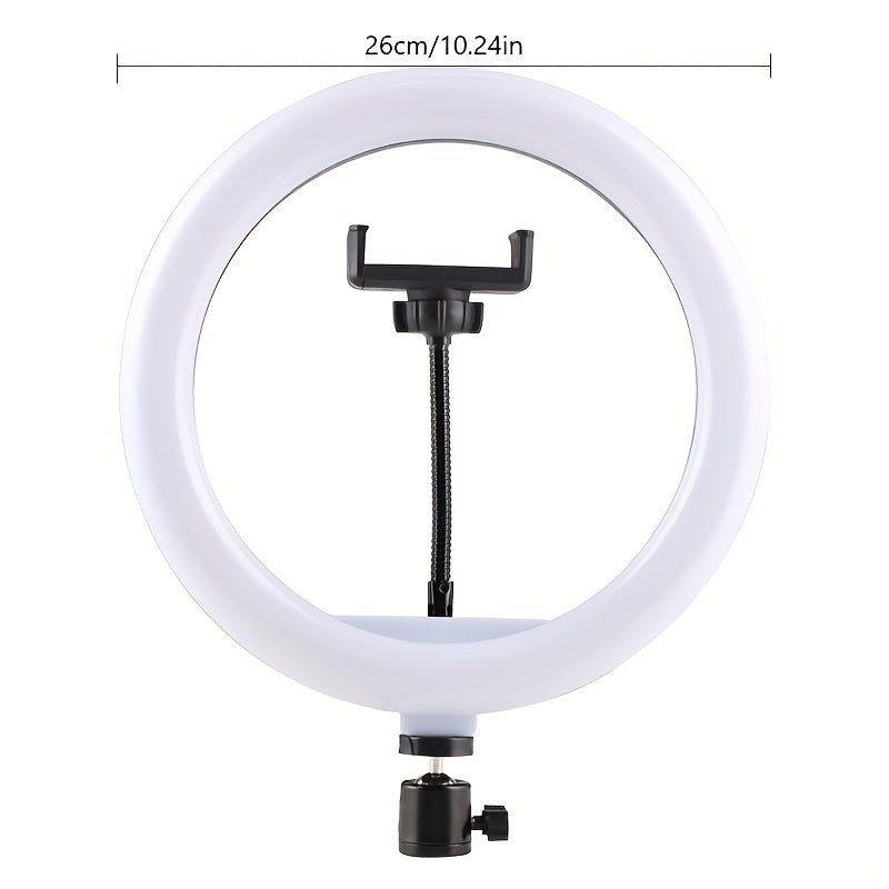LED Ring Light with Tripod and Phone Holder - For Perfect Selfies and Video Recordings
