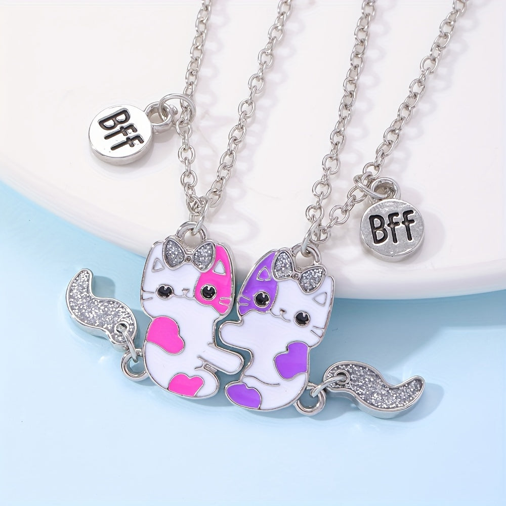 BFF Cat Necklace Set - For Friendship and Style