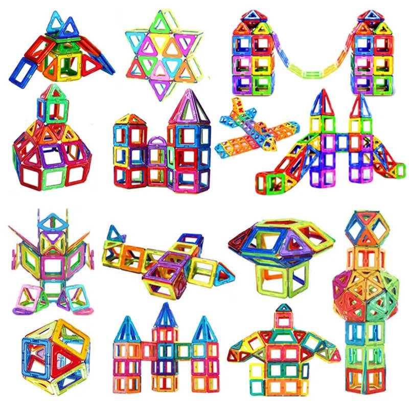 Magnetic Construction Blocks for Children – Educational Play Set with 118/148 Pieces