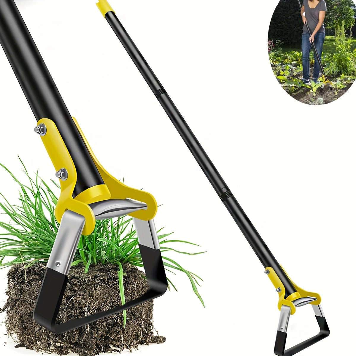 Stainless Steel Ergonomic Garden Tool with Triangular Head – For Weeding and Soil Cultivation