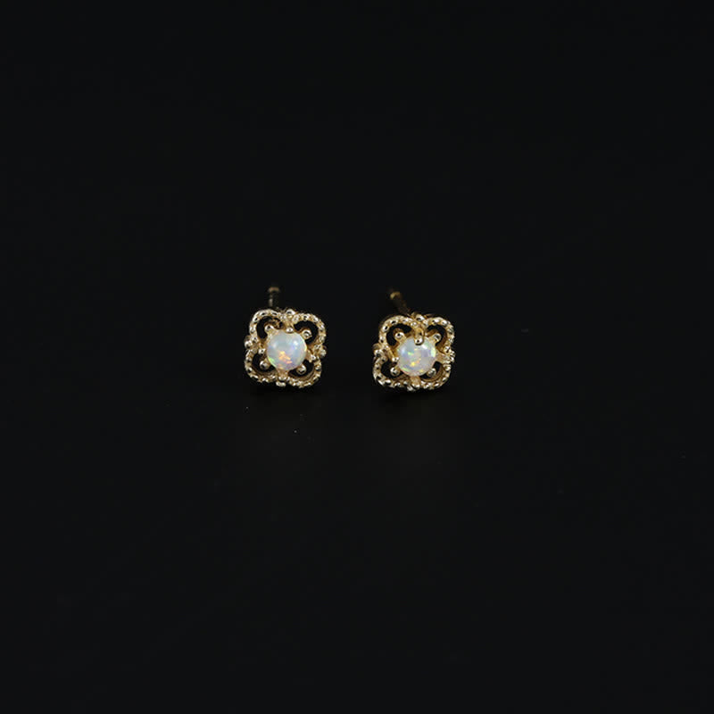 Delicate Vintage Earrings with Opal – Seraphina