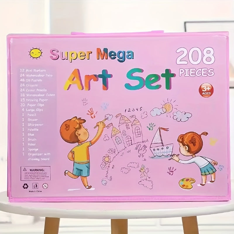 Complete 208-Piece Art Set – Professional Quality for Young Creators
