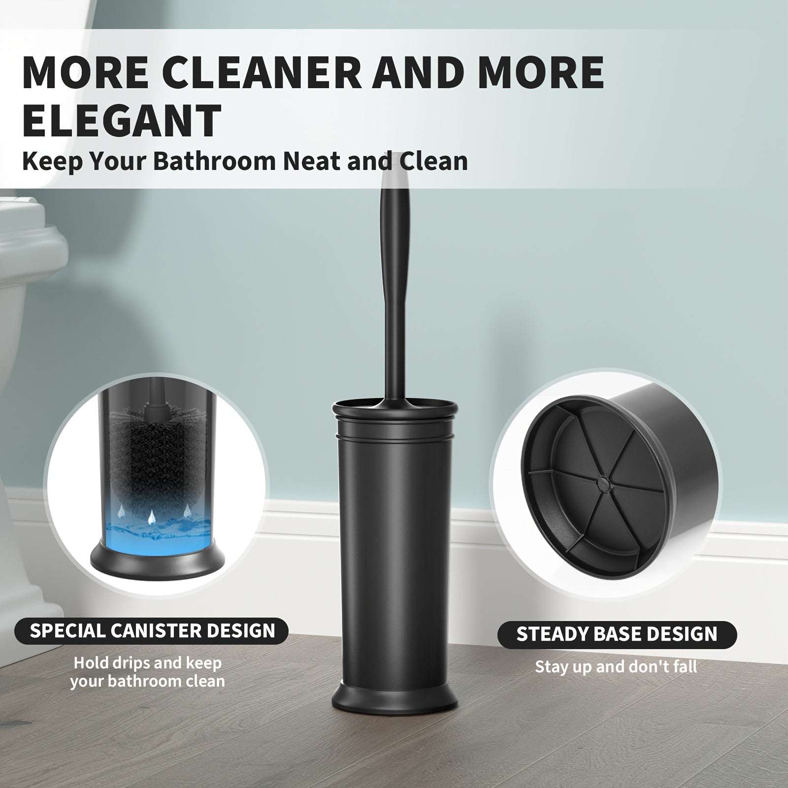 Stylish Toilet Brush with Holder - For a Clean Bathroom