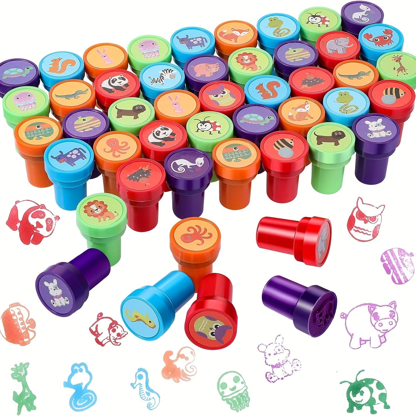 Colourful Animal Stamp Set – 26 Different Stamps for Creative Crafting and Education