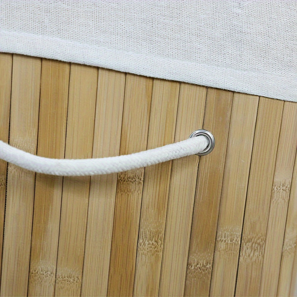 Bamboo Laundry Basket with Lid and Handles – Naturally Space-Saving Storage