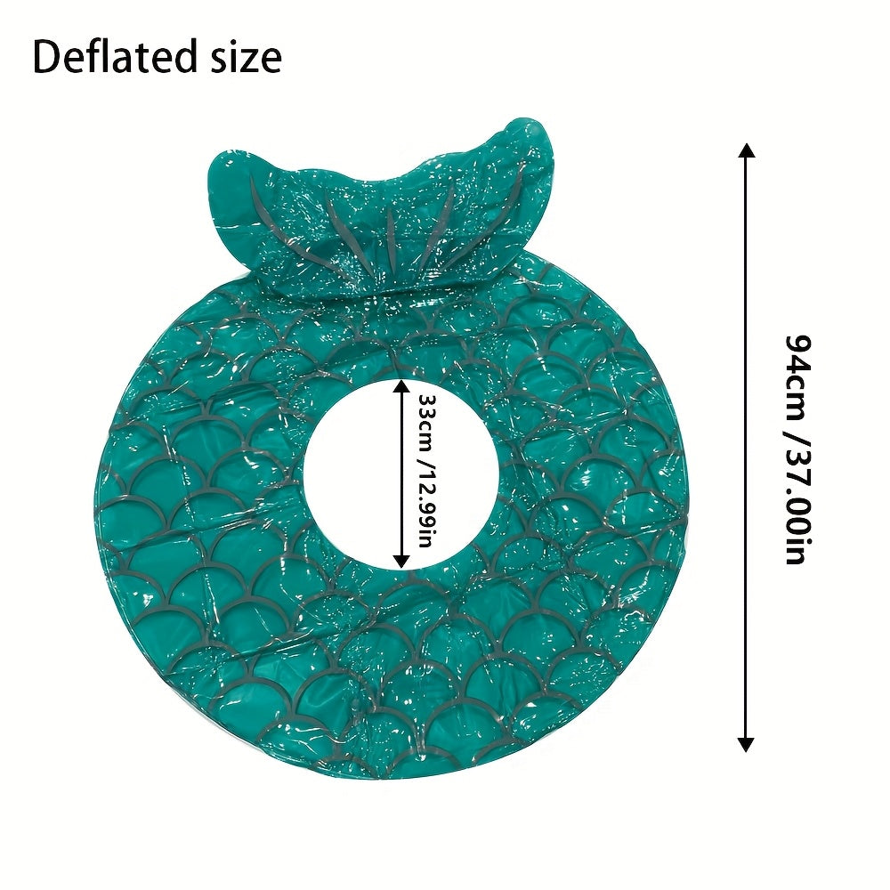Inflatable Pool Float in Mermaid Shell – Ergonomic Design with Cushion
