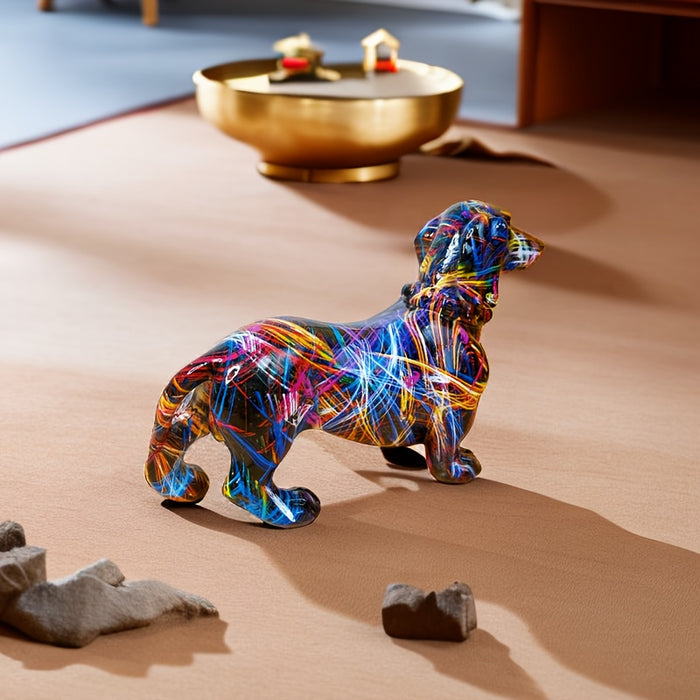 Dachshund Delight – Colourful Dachshund Figurine for a Playful Atmosphere in Your Home