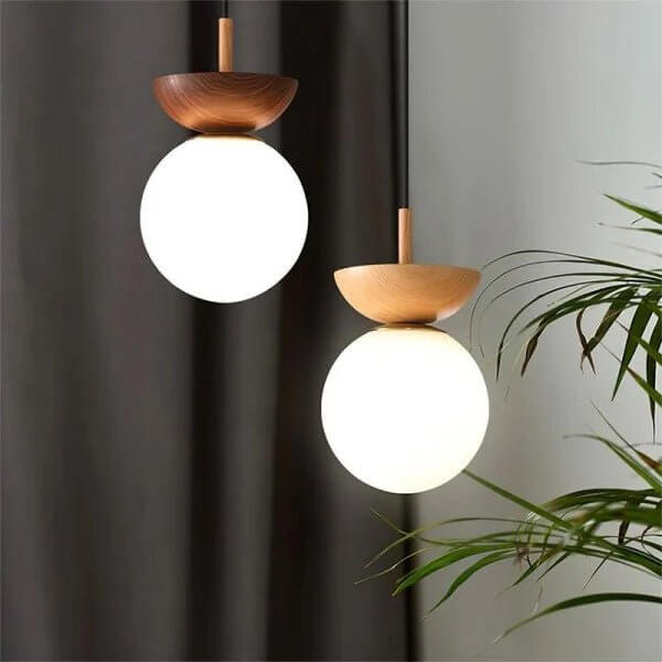 Scandinavian Pendant Light - Wood Design