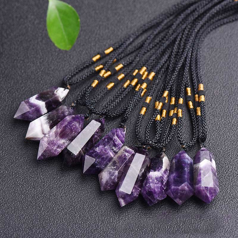 Natural Crystal Amethyst Healing Necklace – Lyra