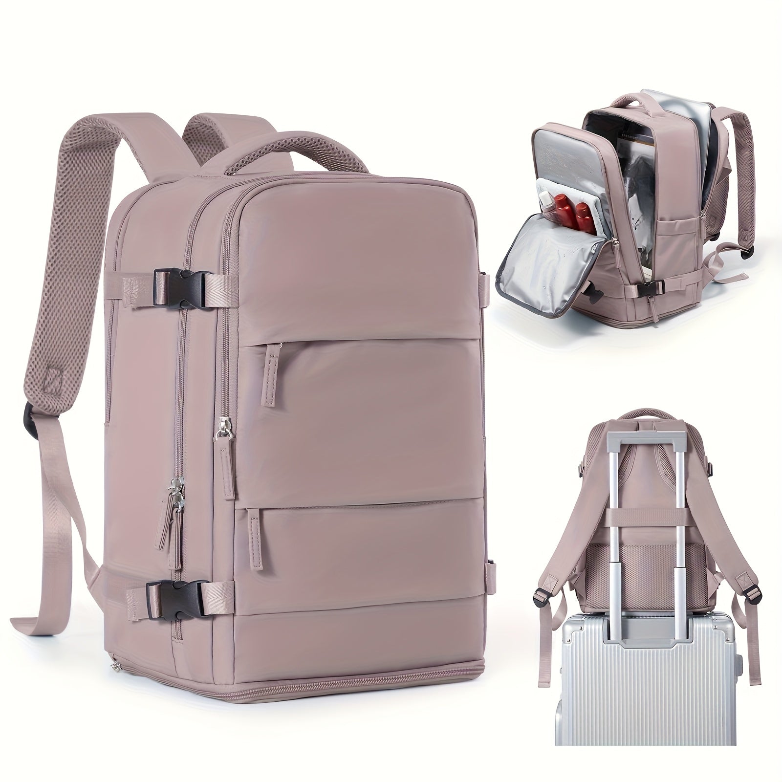 Multifunctional Travel & Day Backpack with Shoe Compartment and Waterproof Compartments