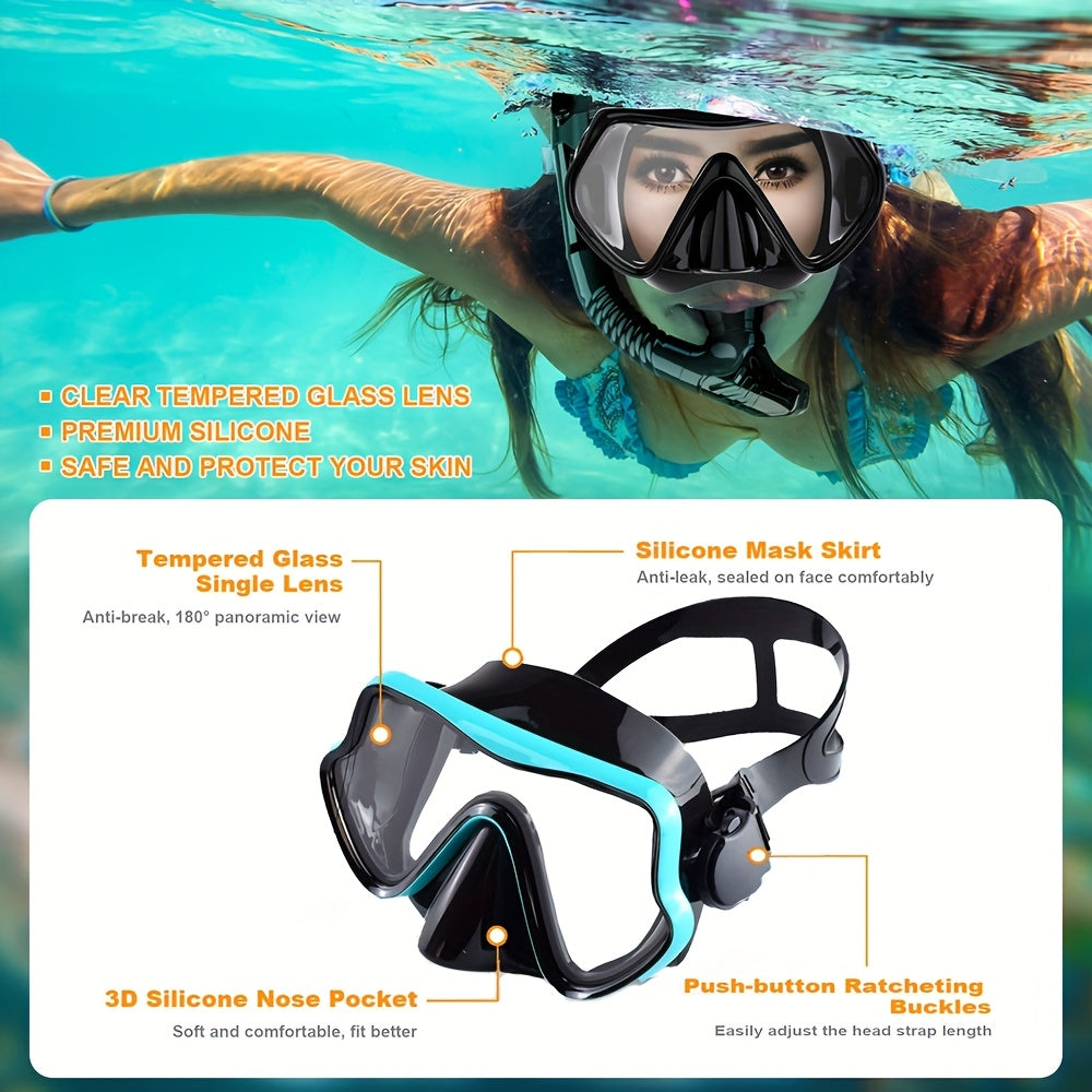 AquaClear Snorkel Set – Leakproof, Comfortable and with Great Visibility