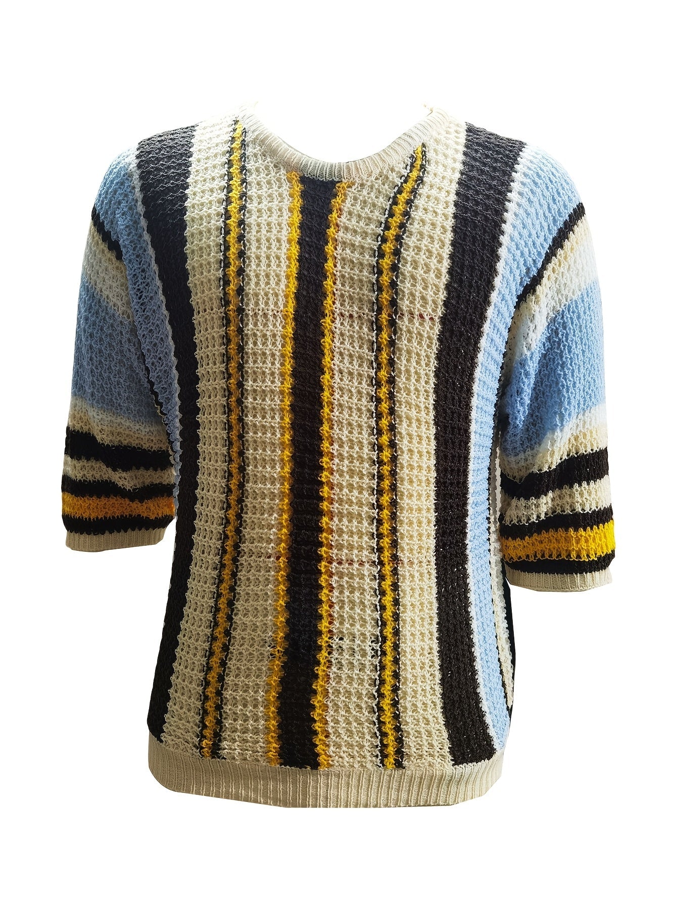 Casual Striped Knitted Jumper – Comfortable and Airy