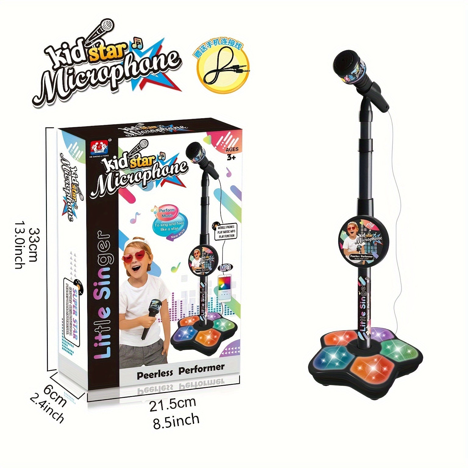 StarSound Kids Karaoke Microphone & Stand – Interactive & Educational