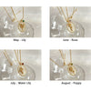 Birthstone and Birth Flower Necklace – Aurora