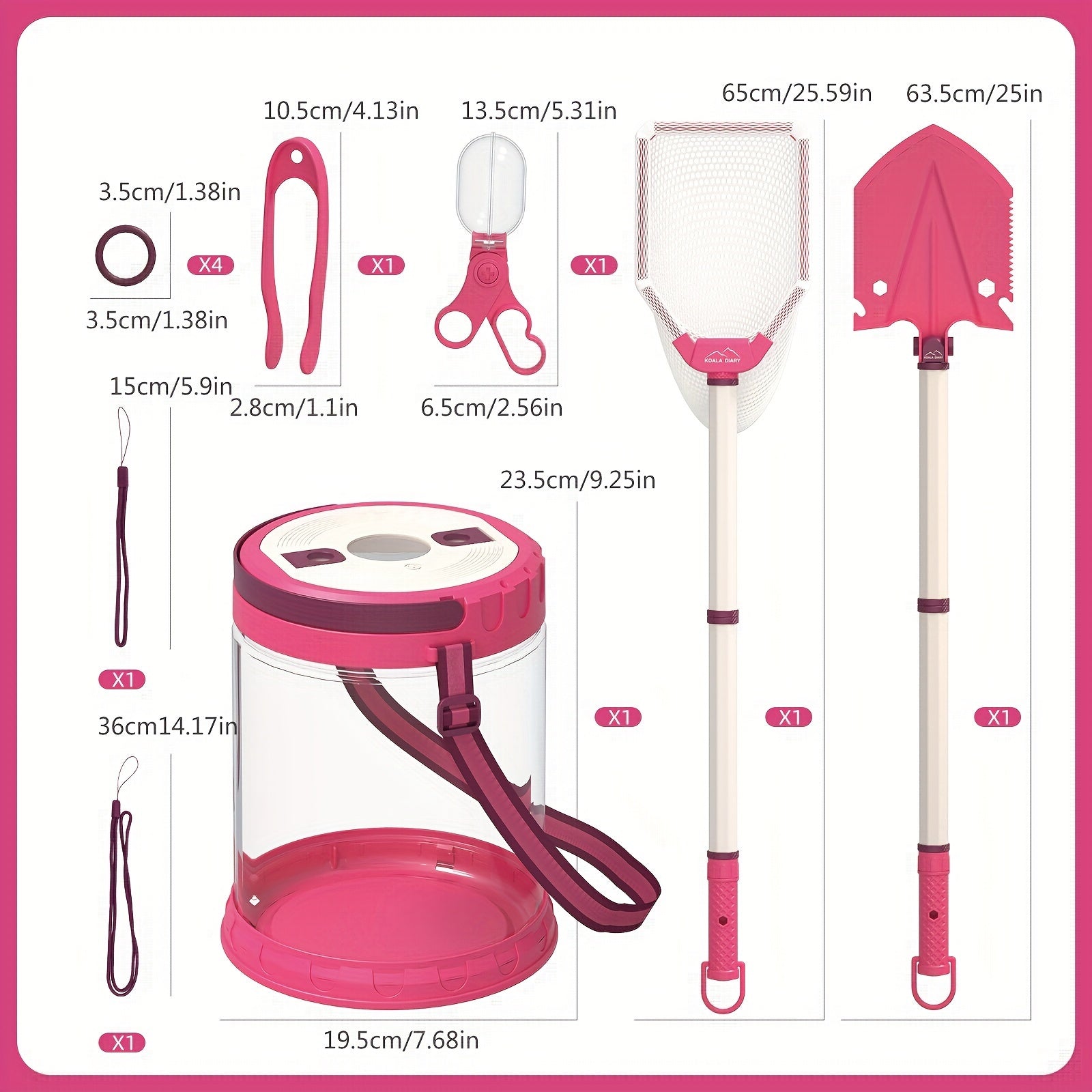 Beach Adventure Playset for Children – Complete with Folding Bucket, Spade, and Net for Outdoor Exploration