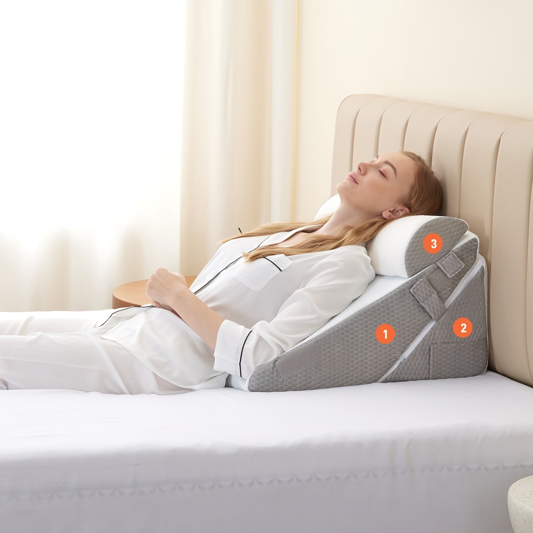 RelaxPlus Adjustable Bed Wedge Cushion – Comfort and Support for Recovery