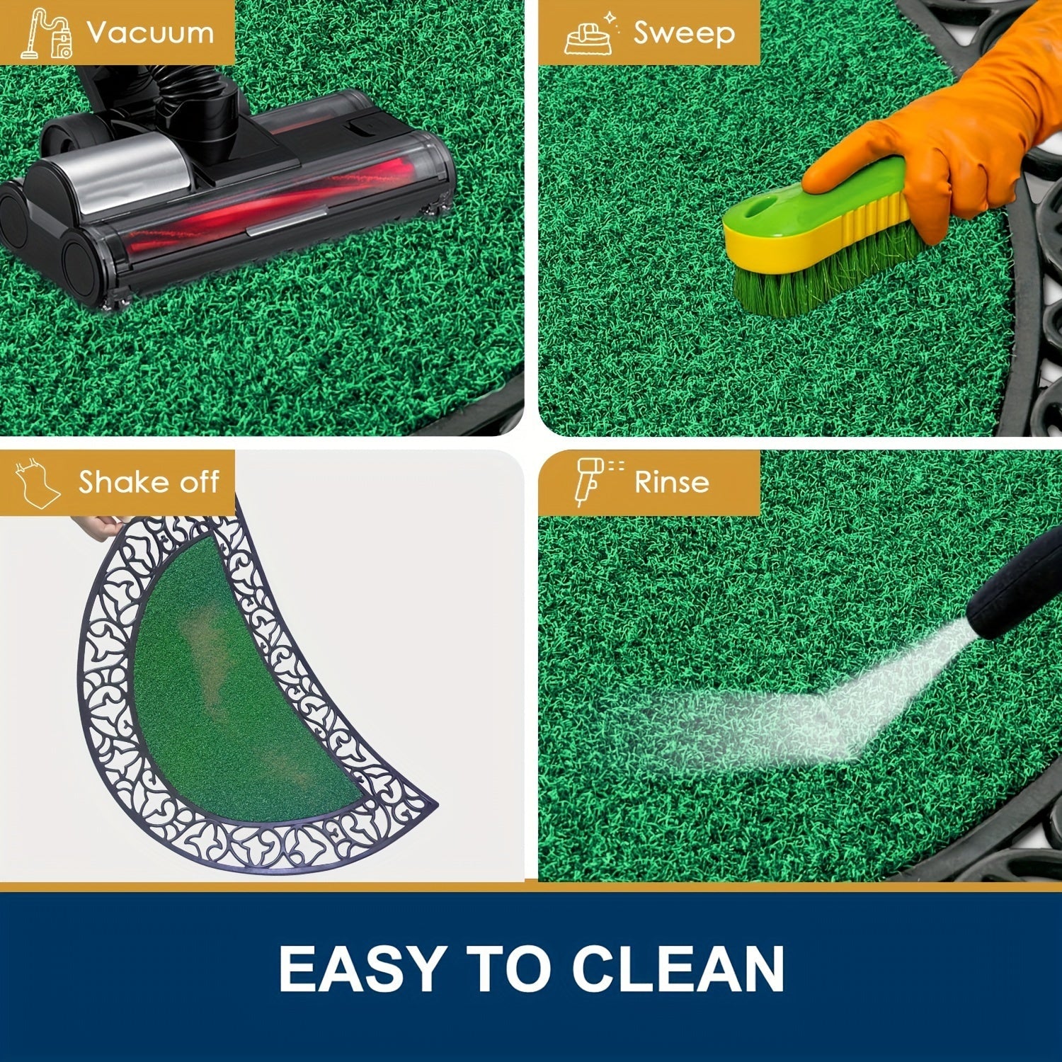 Heavy-Duty PVC Door Mat – Non-Slip and Absorbent for Large Doors