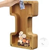 TreasureNest Coin Bank | Personalized wooden savings box in A-Z letter designs