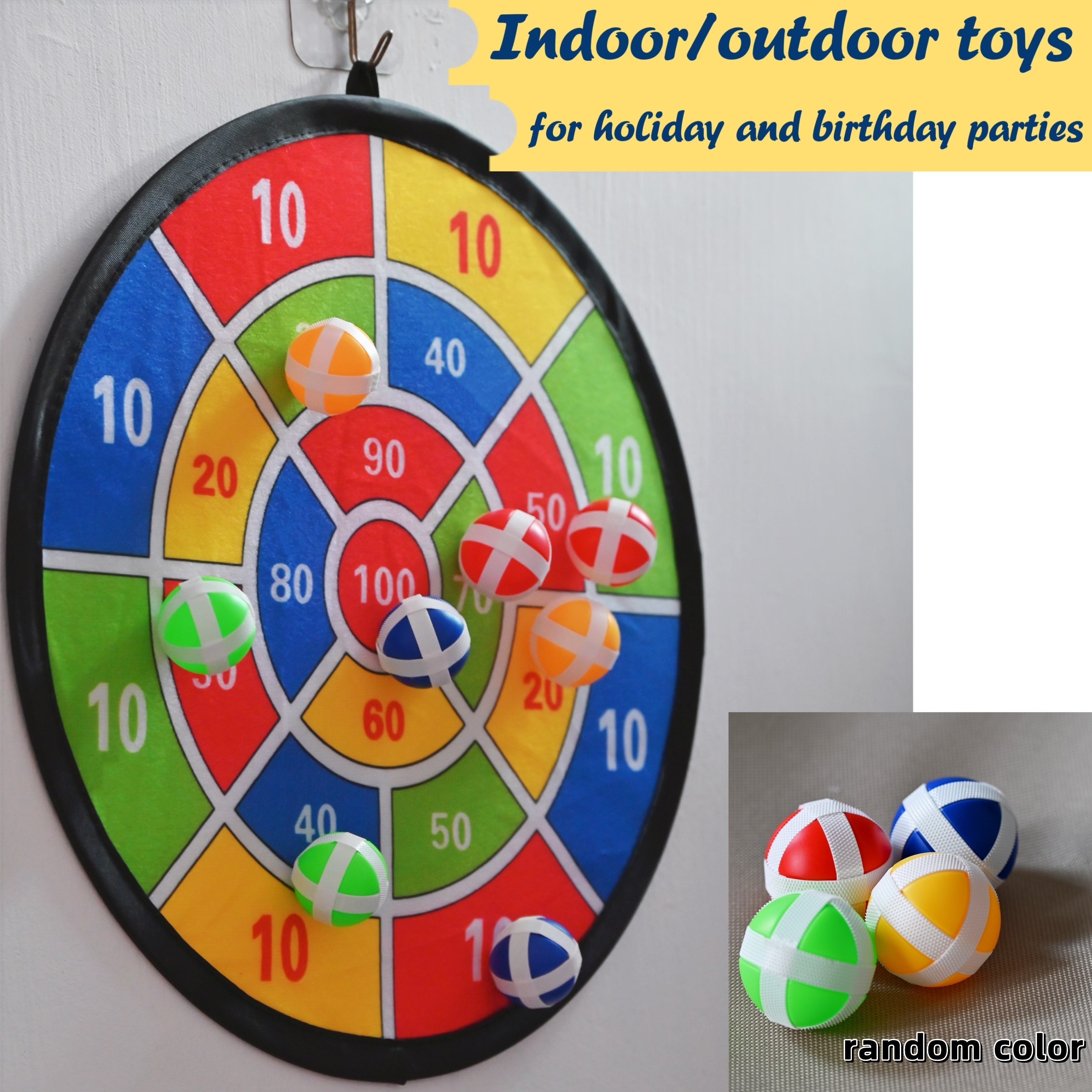 Sticky Dart Ball Set - Interactive Family Dartboard Game for Indoors and Outdoors