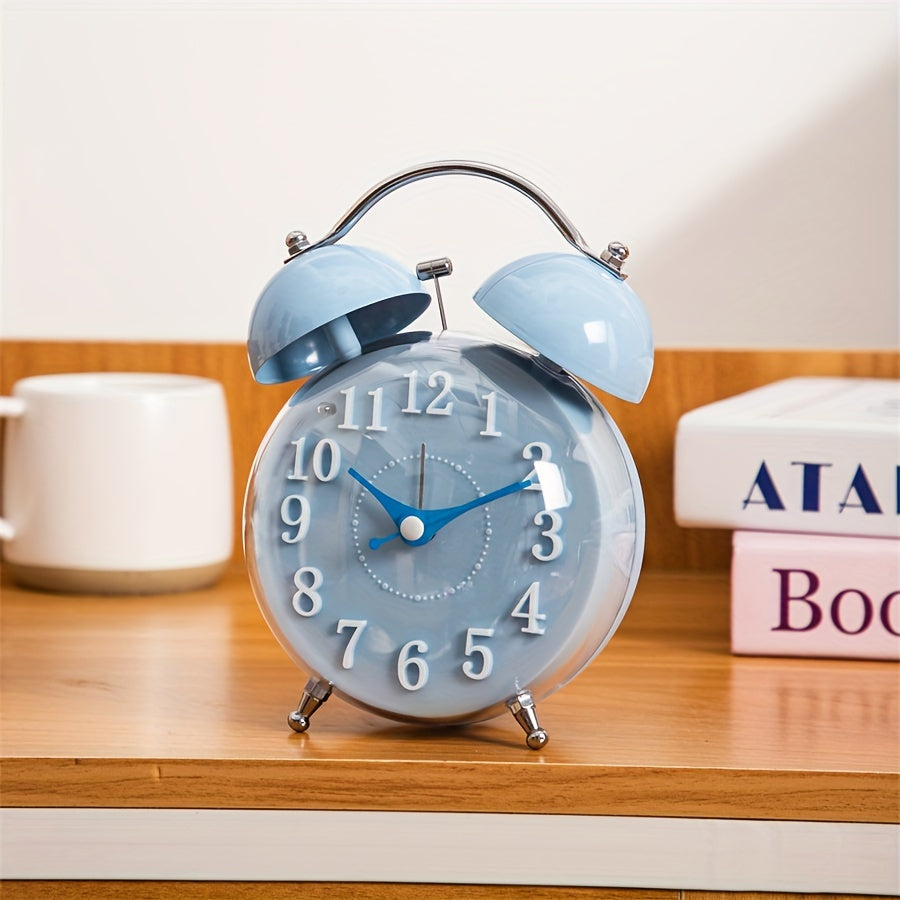 Luxury Silent Alarm Clock with Night Light – Rotating Display and Loud Bell Sound for an Effective Wake-Up Experience