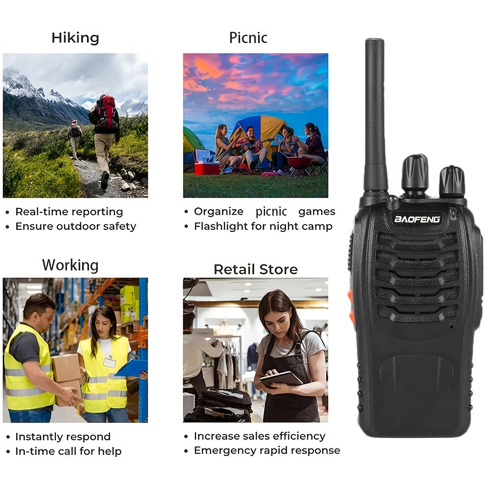 2 Pieces Portable Two-Way Radios – Reliable Communication for Walking, Cycling, and Climbing