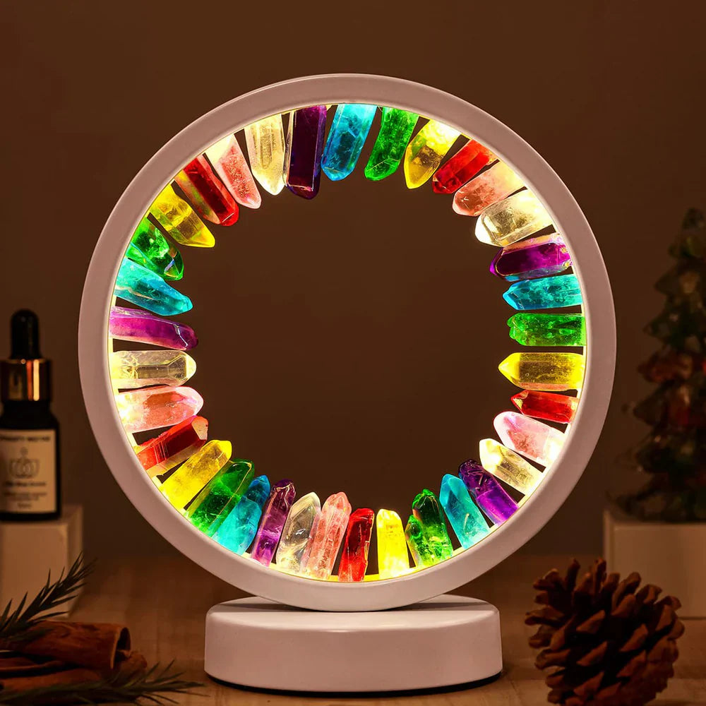 AuraGlow Premium Crystal Lamp | Mood-enhancing nightlight with sleek design and USB power