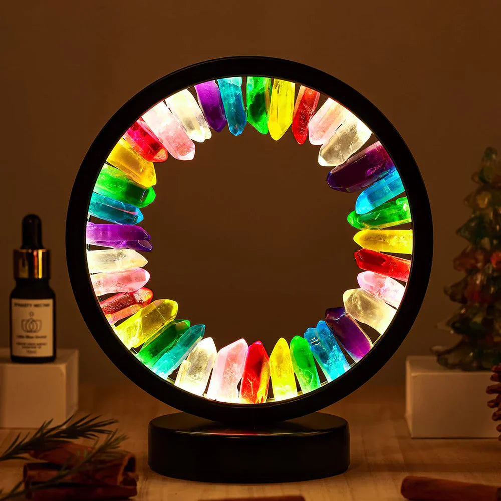 AuraGlow Premium Crystal Lamp | Mood-enhancing nightlight with sleek design and USB power