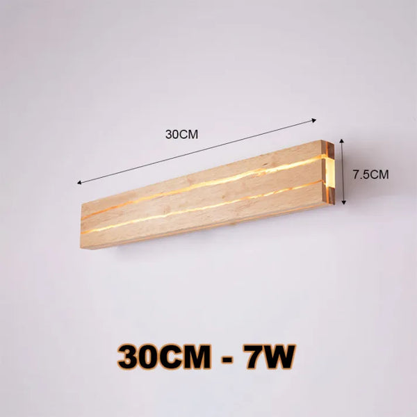 Modern Wall Lamp in the Shape of a Crack | Unique Crack-Shaped Wall Lamp Wood Pattern | Warm Light Effect | Contemporary Design | Natural Accent Wall Fixture | Suitable for Living Room, Bedroom, Hallway
