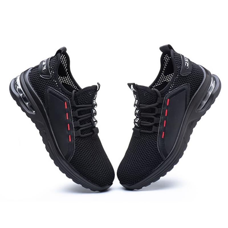 Ultra-lightweight, breathable, slip-resistant work shoes with steel toe cap