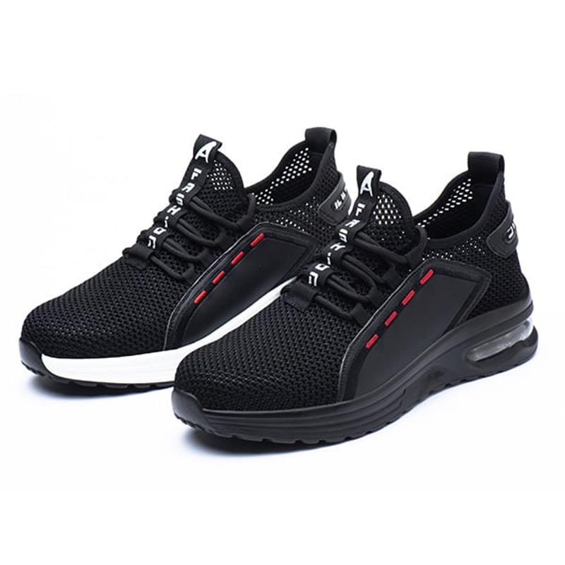 Ultra-lightweight, breathable, slip-resistant work shoes with steel toe cap