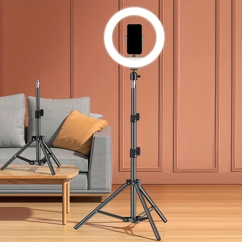 LED Ring Light with Tripod and Phone Holder - For Perfect Selfies and Video Recordings