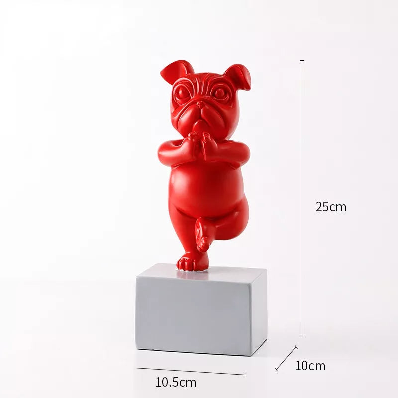 Cheerful Bulldog Sculptures - Playful Home Decoration