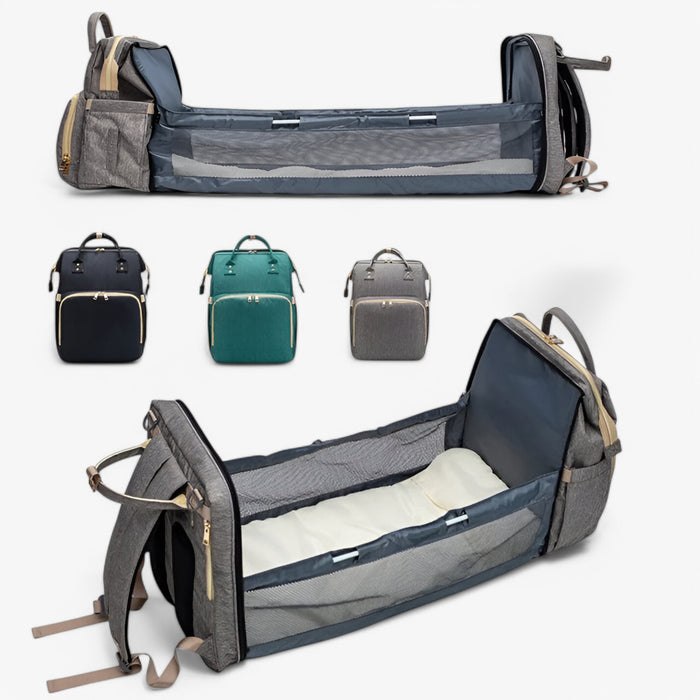 2-in-1 Changing Bag "TravelNest" with Pull-Out Baby Cot