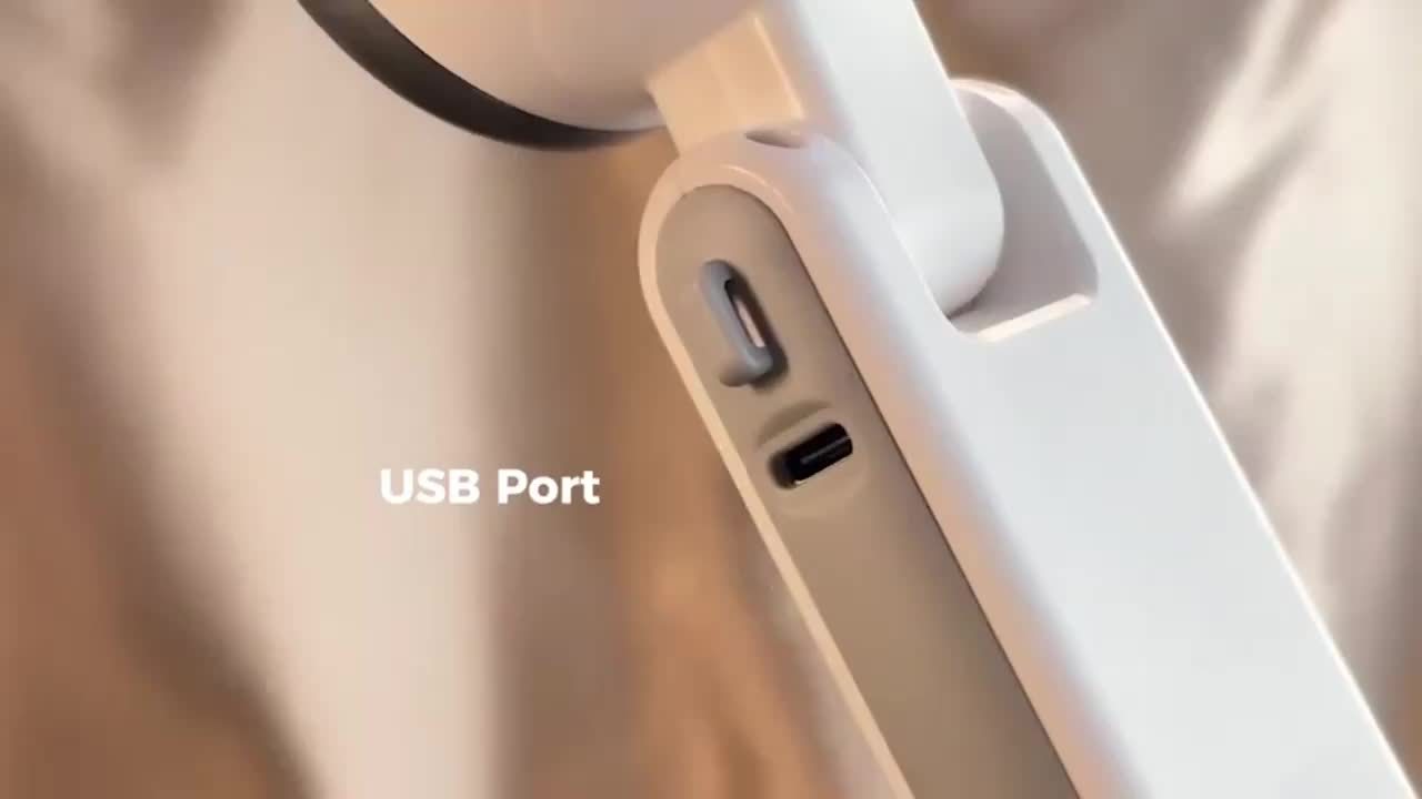 Compact Turbo Handheld Fan – 3-in-1 USB Rechargeable with 5 Speeds