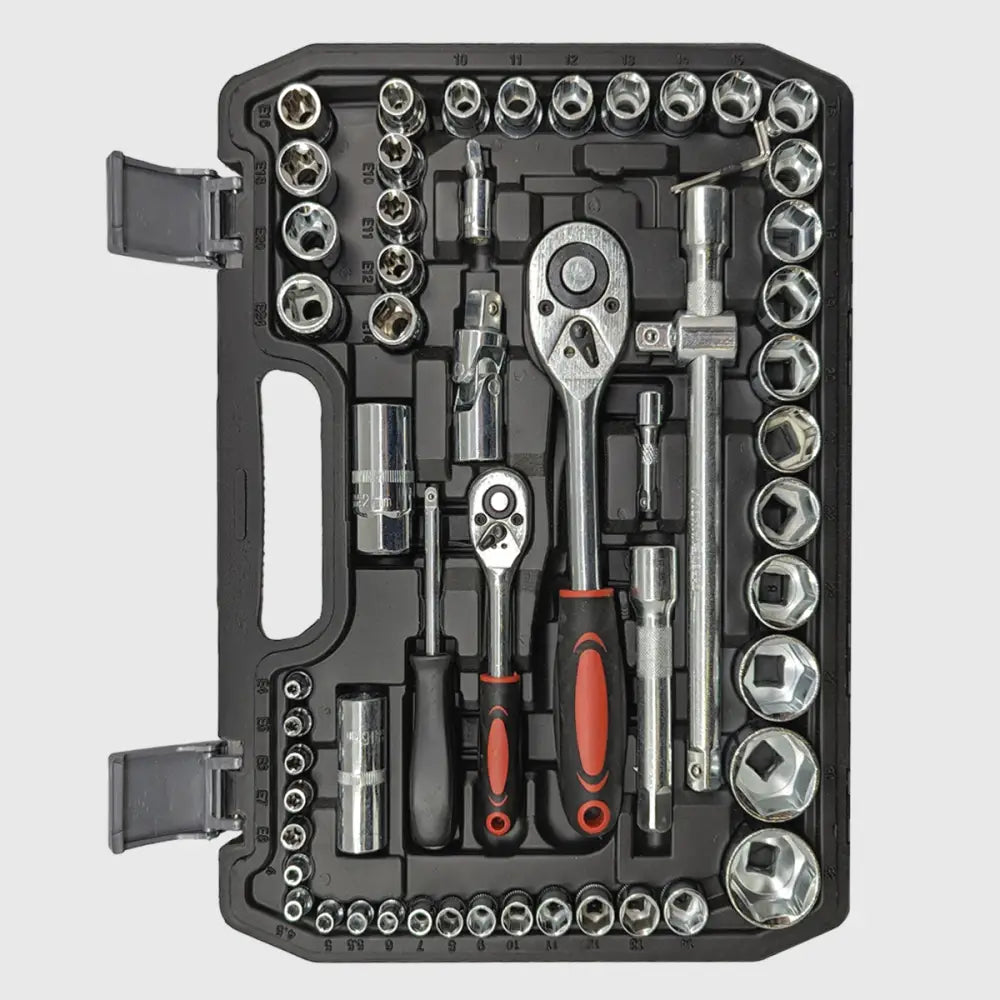 108-Piece Ratchet Spanner Set in Chrome Vanadium – TorqueMaster