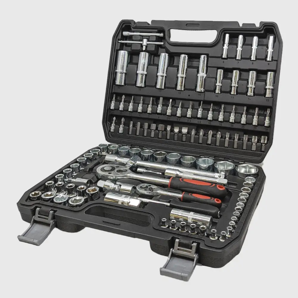 108-Piece Ratchet Spanner Set in Chrome Vanadium – TorqueMaster