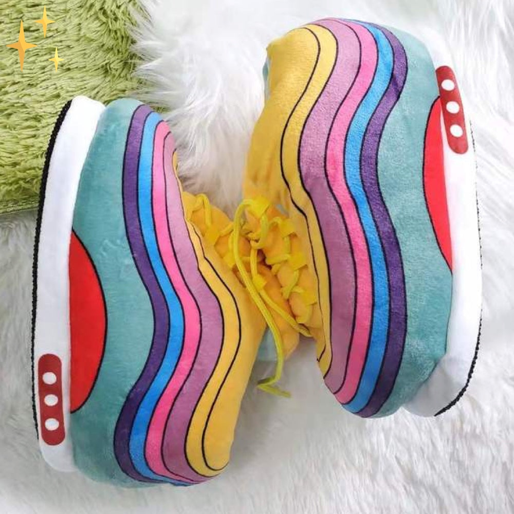 ComfySneak Slippers – Large Sneakers in Trendy Coloured Designs with Anti-Slip Sole for Ultimate Comfort at Home