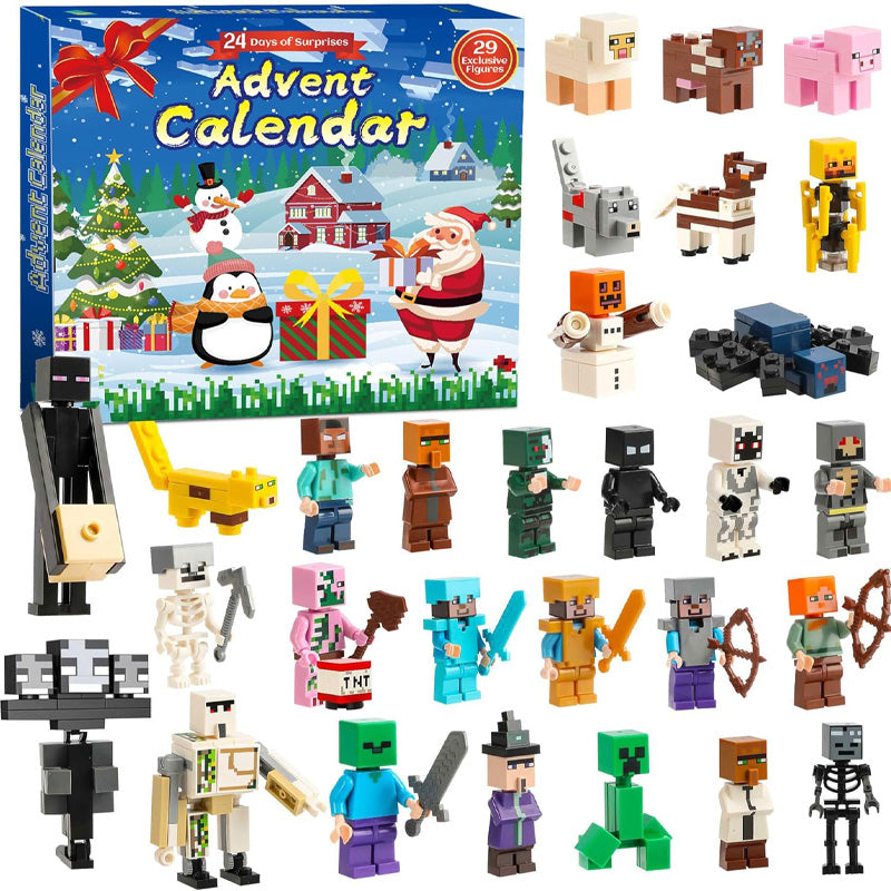 CrystalBuild Elite Advent Calendar | 29 Creative Figures for Kids' Christmas Countdown