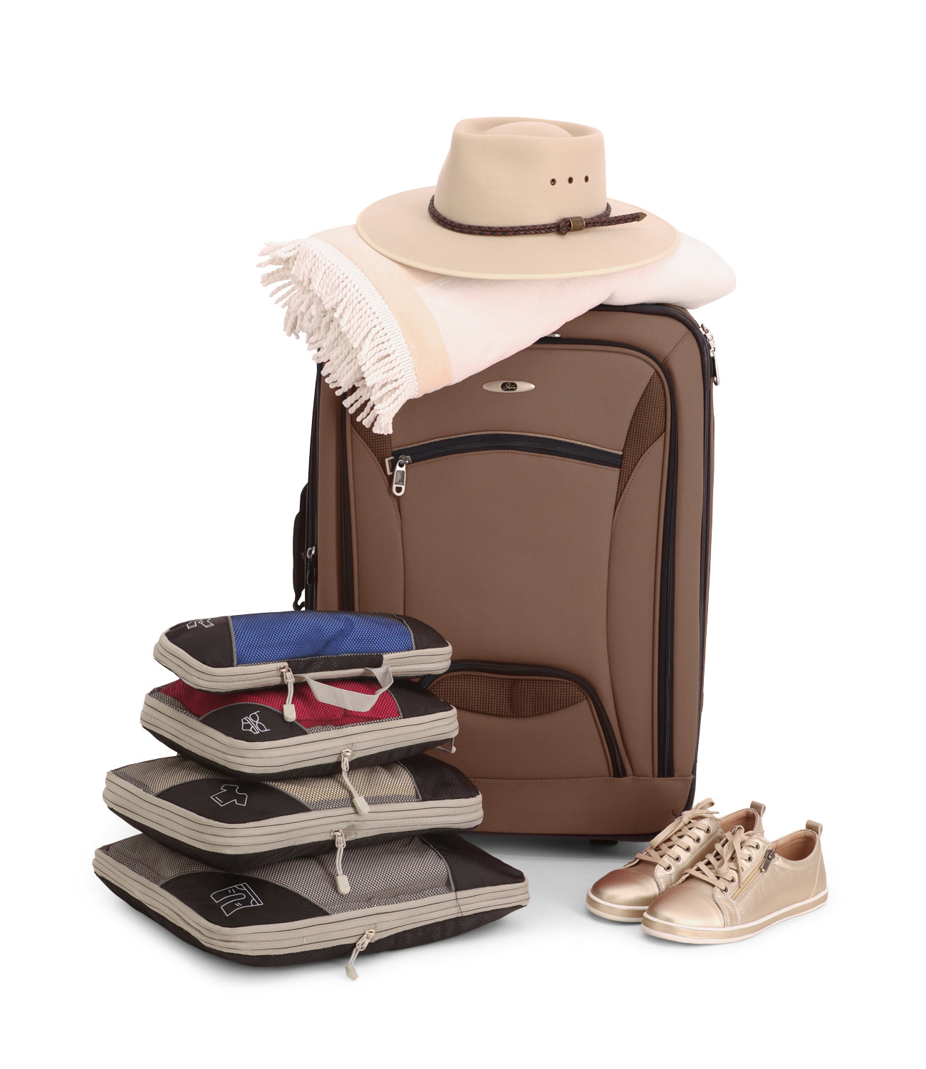 Compression Travel Organisers | Smart Packing Solution | Space-Saving Travel Cubes | Perfect for Holidays & Business Trips | 5-Piece Set | Lightweight & Durable | Maximum Space Saving | Adventurous Travel Companions