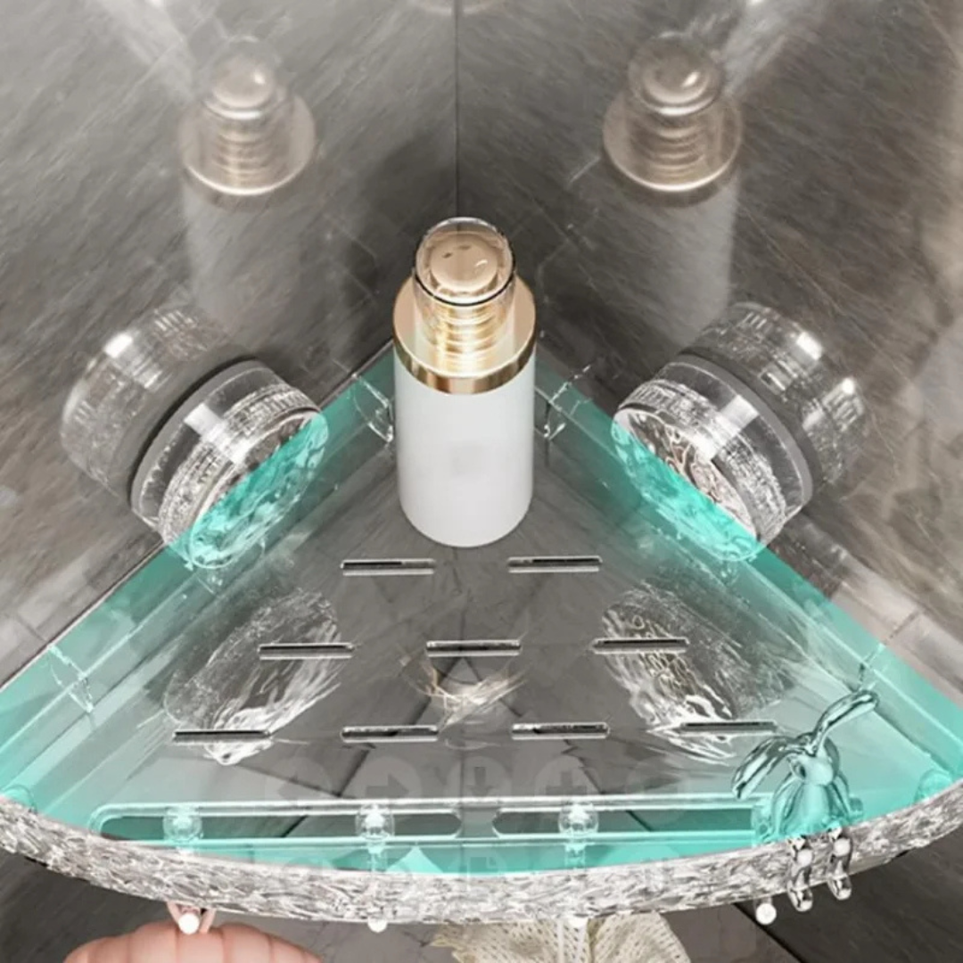 OptiGlide Shower Organizer Shelf | Durable and easy-to-install bathroom rack | Durable and easy-to-install bathroom rack