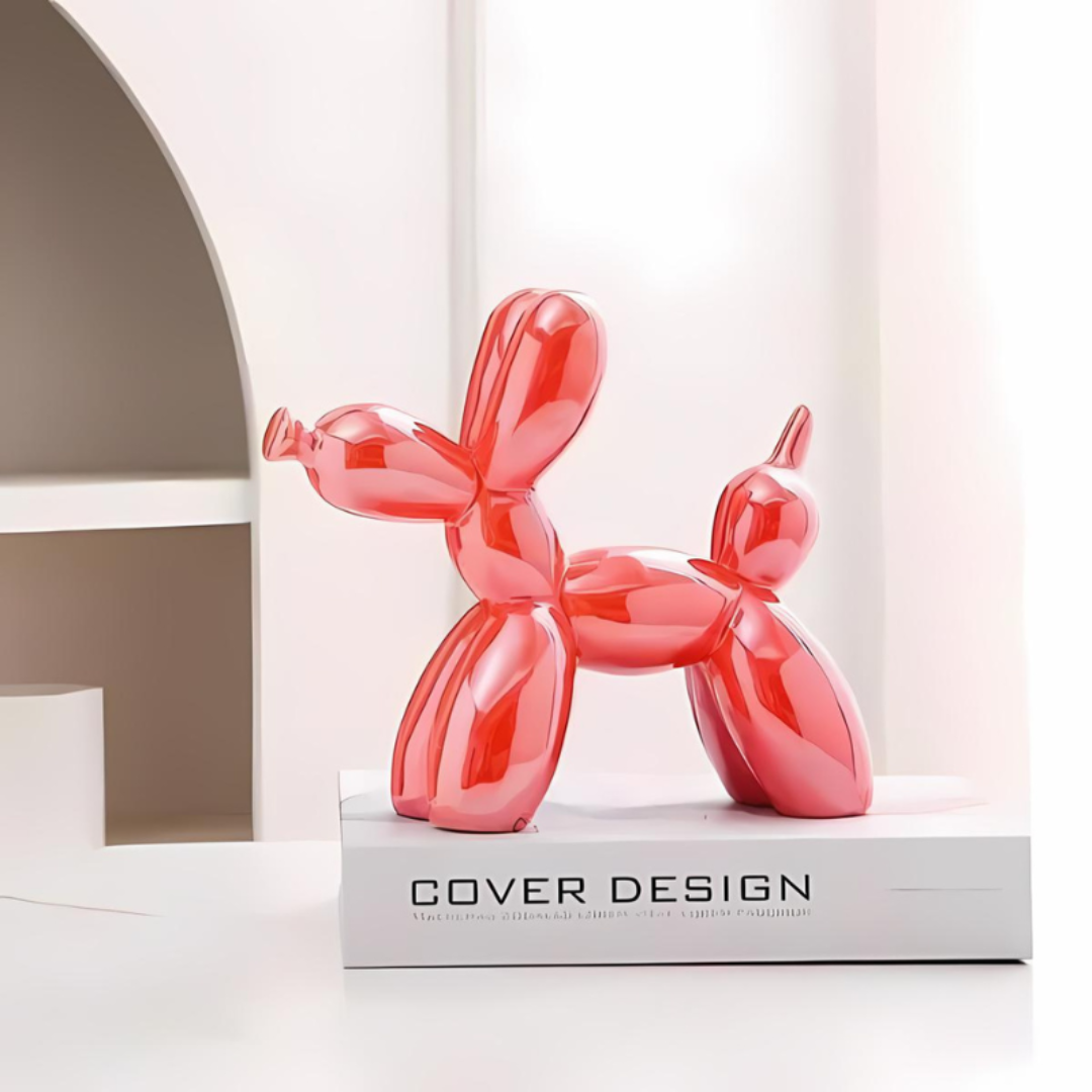 Ceramic Dog Sculpture | Balloon Dog Design | Decorative Artwork | Playful Eye-Catcher | High-Quality Material | Living Room Bedroom Office | Unique Modern Interior Decoration | Perfect Gift | Various Colours