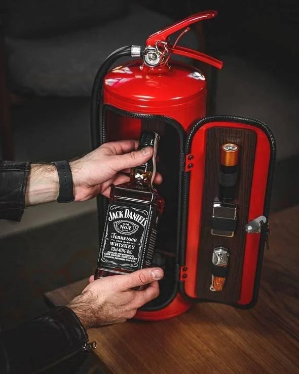 LiquorVault Deluxe Mini Bar | Modern industrial-style liquor storage with safety locks