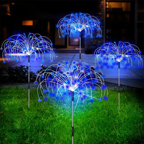 Waterproof Solar Garden Lamp with Firework Effect – SparkGlow