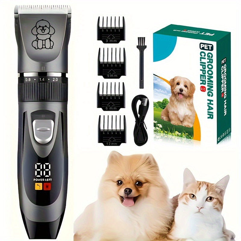 Wireless Pet Clipper – USB Rechargeable and Quiet for Dogs and Cats