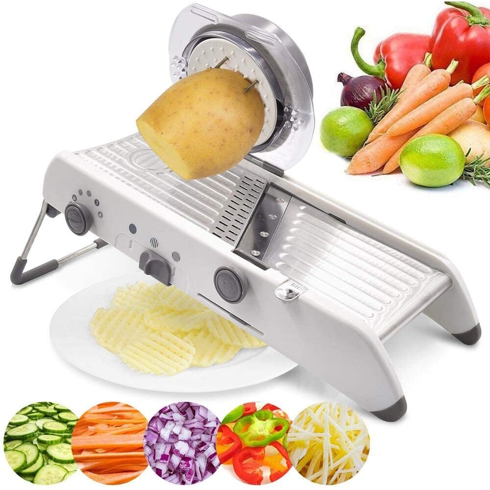 Mandoline Vegetable Slicer – Professional Grater with Adjustable 304 Stainless Steel Blades