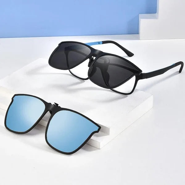 LuxGuard Polarized Clip-On Sunglasses | Stylish UV400 & Anti-Glare Protection