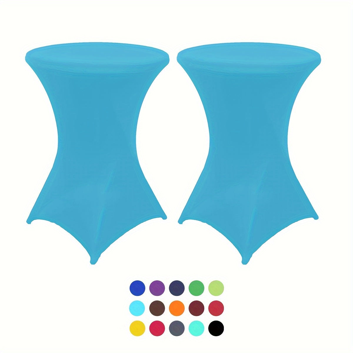 Stretchy Cocktail Table Covers - Solid Colour, Ideal for Parties and Events