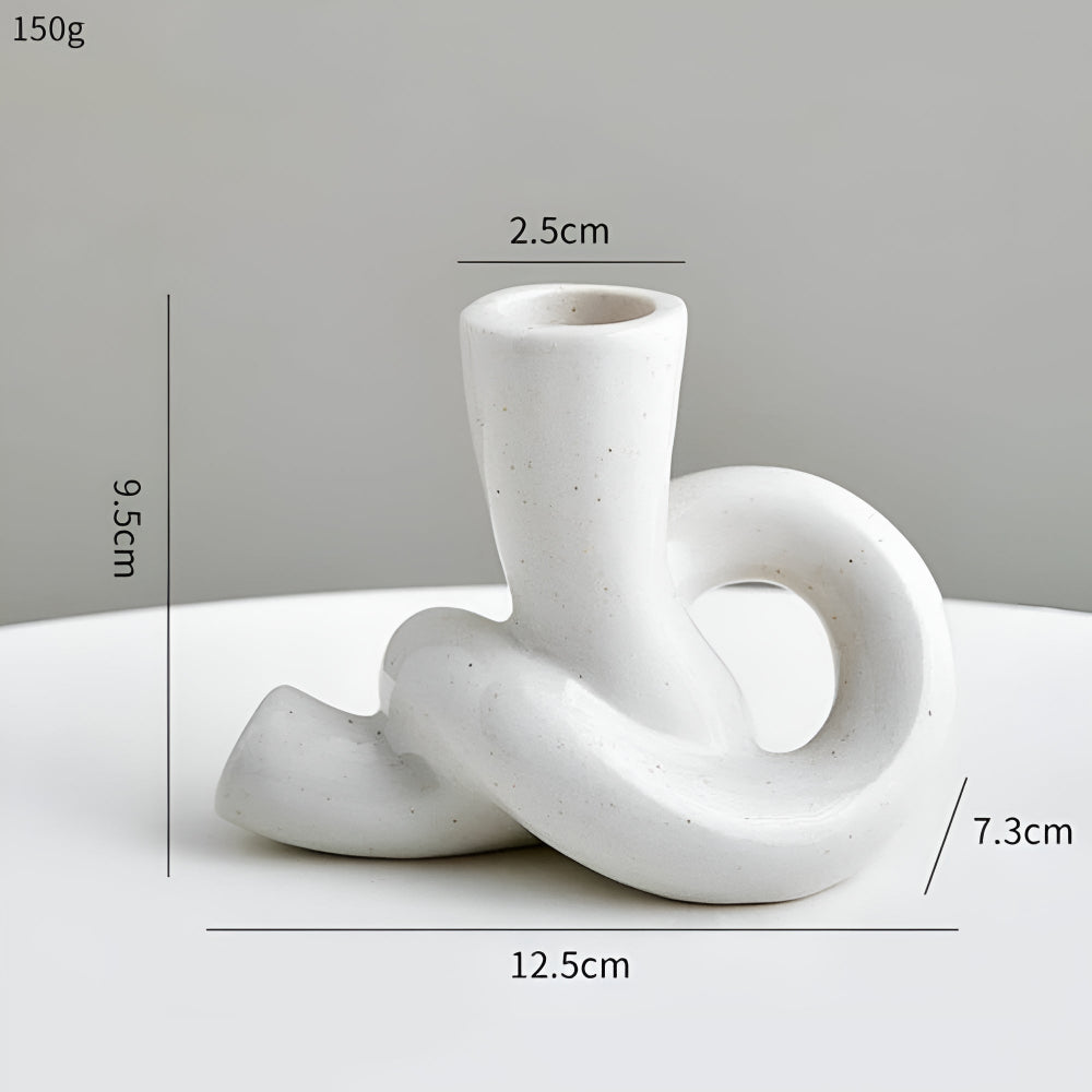 Minimalist Ceramic Knot Candle Holder – Stylish Home Decor